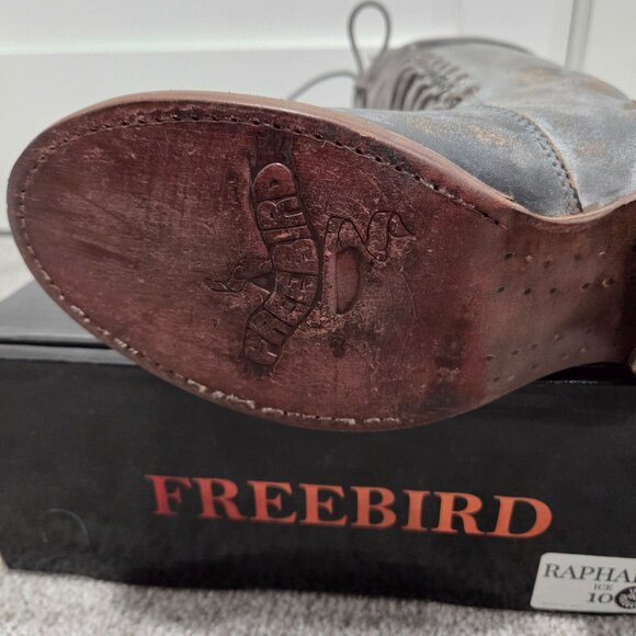 *EUC* Stunning Freebird Raphael Laced Up Boot, Distressed Ice Color, Size 10 - Picture 11 of 13